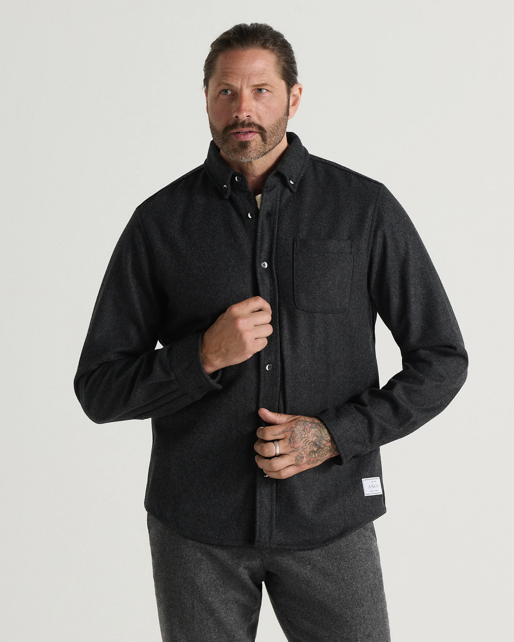 The Modern Melton Wool Shirt (600GSM) - Image 17