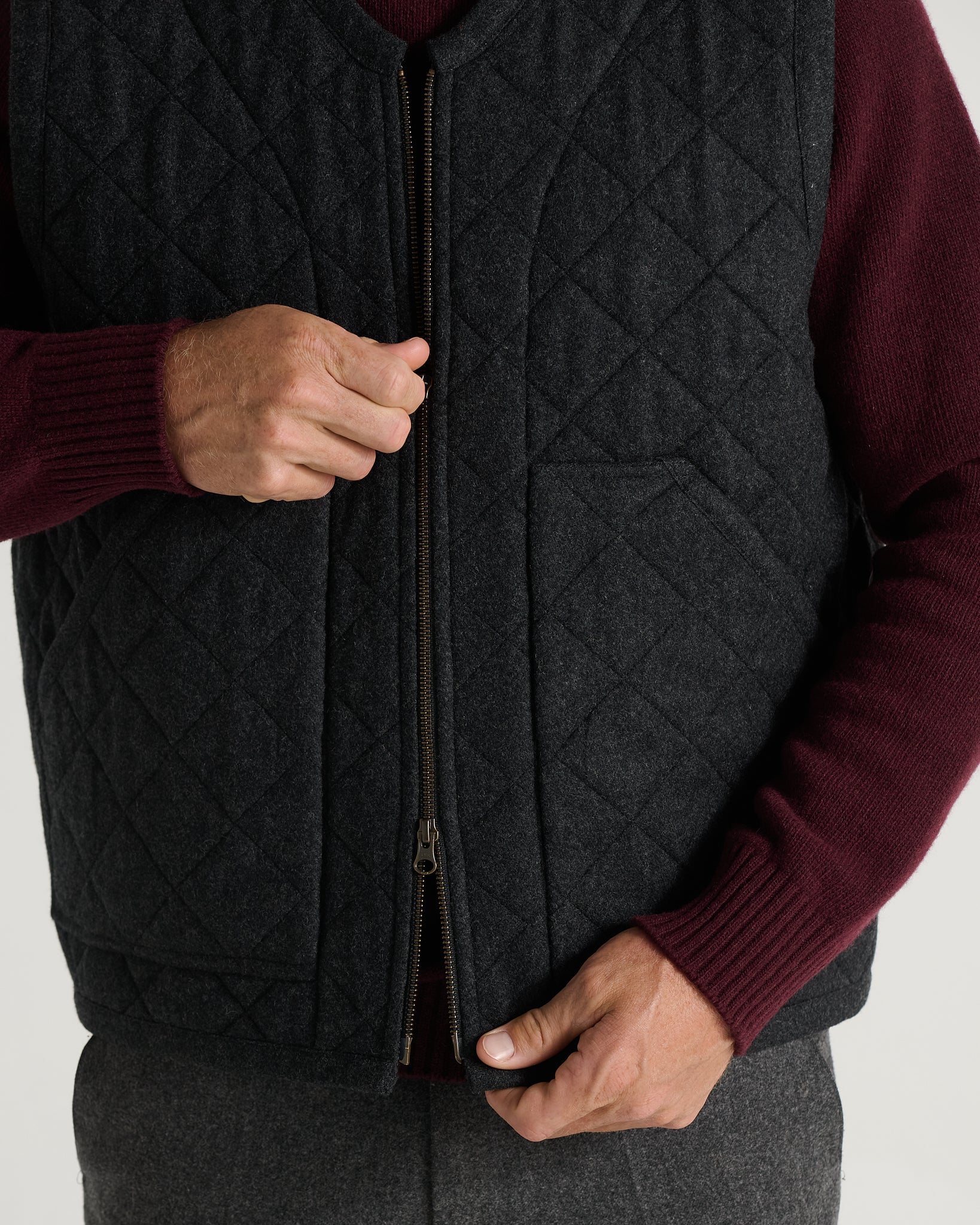 The Quilted Wool Vest (M) - Image 9